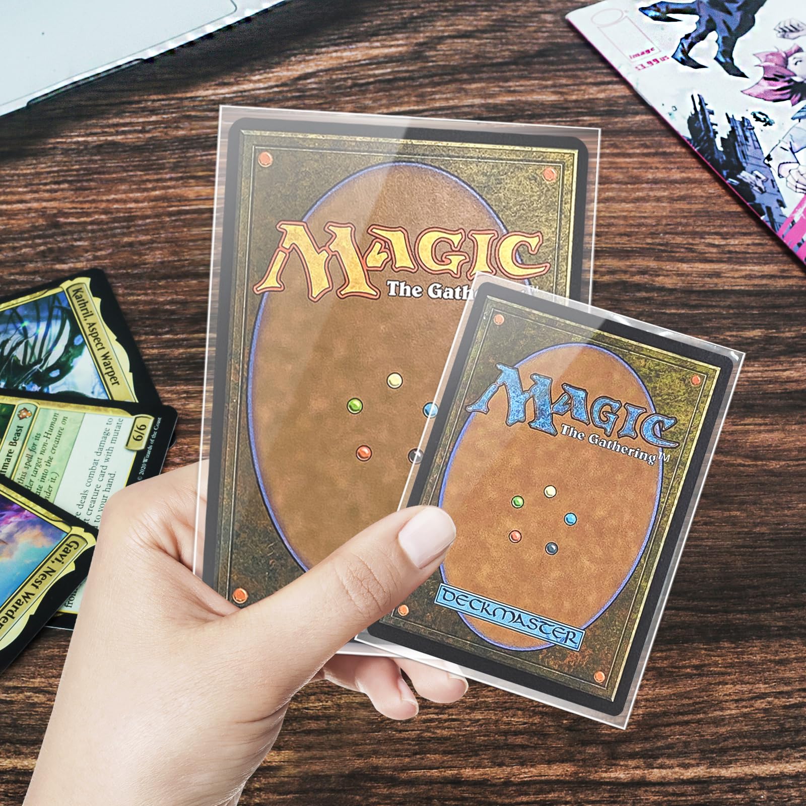 MTG 世界選手権 公式スリーブ 2個 Amazon.co.jp: 特大カードスリーブ 3.6インチ x 5.1インチ (91mm x